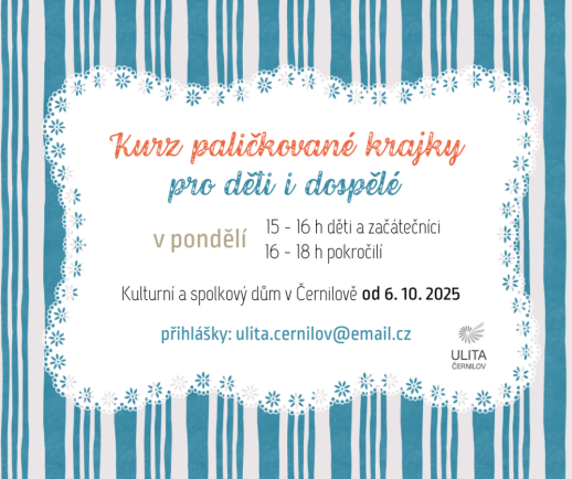 Kurz paličkované krajky 2025/2026