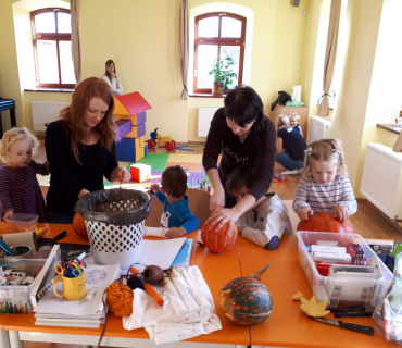 Dvoreček 30.10.2018 - příprava na strašidélkovou noc