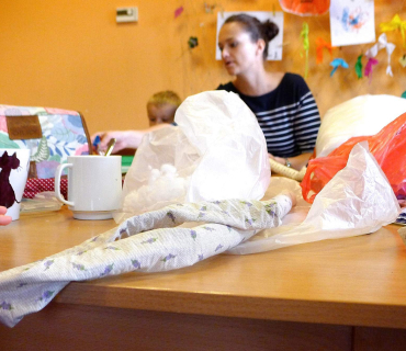 Dvoreček 31.10.2017 tvoření věnců a dýně