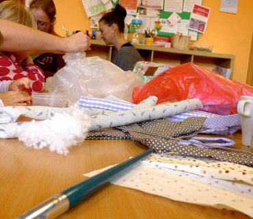 Dvoreček 31.10.2017 tvoření věnců a dýně