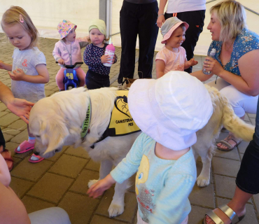 Dvoreček 6.6. 2017 - Návštěva canisterapeutického pejska