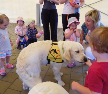 Dvoreček 6.6. 2017 - Návštěva canisterapeutického pejska