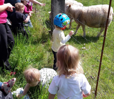 Dvoreček 16.5.2017 - Návštěva k myslivcům a na ovečky