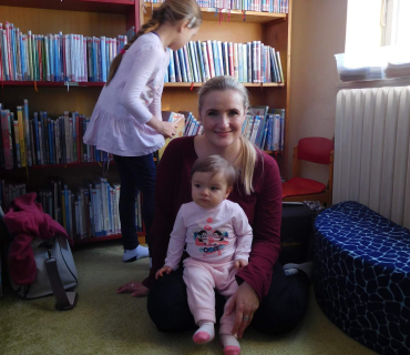 Dvoreček 14.2.2017 - Valentýnská návštěva knihovny