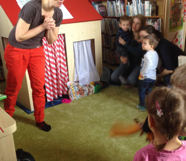 Dvoreček 29.3.2016 návštěva knihovny