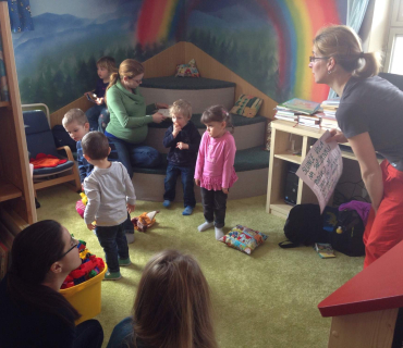 Dvoreček 29.3.2016 návštěva knihovny