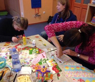 Dvoreček 1.3.2016 ubrousková technika