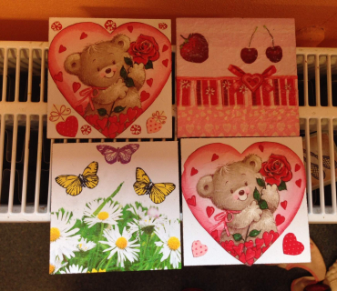 Dvoreček 1.3.2016 ubrousková technika