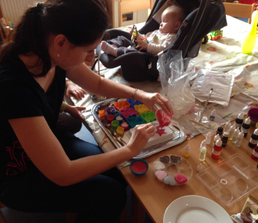 Dvoreček 16.   23.2.2016 výroba mýdel