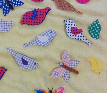 Dvoreček 2.2.2016 ozdoby na záclony