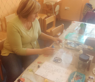 Dvoreček 20.10.2015 Kreslení na sklo