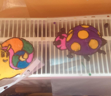 Dvoreček 20.10.2015 Kreslení na sklo