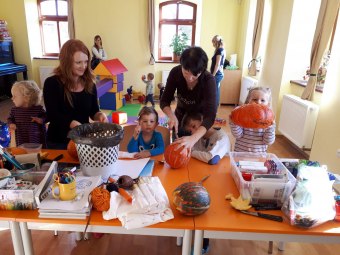 Dvoreček 30.10.2018 - příprava na strašidélkovou noc