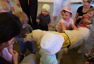 Dvoreček 6.6. 2017 - Návštěva canisterapeutického pejska